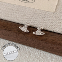 超闪满钻土星耳钉养耳洞睡觉免摘小众设计感耳骨钉女款耳饰潮送女朋友老婆情人节七夕生日礼物