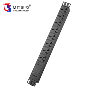 圣钧科技 SHENGJUN TECHNOLOGY 通信机柜网络机柜电源插座 PDU 10A 8位+个