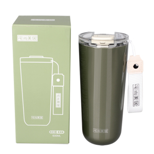 宅尚美居 大容量车载户外水杯吸管保温杯 600ml