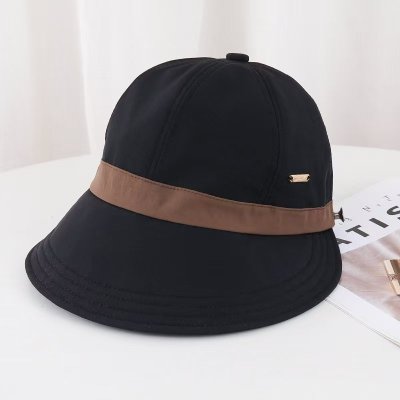 帽子女露丝款显脸小渔夫帽可调节马术拼色休闲百搭宽帽檐鸭舌帽子