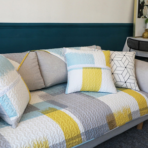 幸福派 四季全棉沙发垫套装北欧简约防滑沙发坐垫子123组合秋冬季贵妃垫子沙发垫布艺沙发套罩巾全包支持定制飘窗垫子