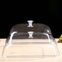 耐高温透明食品盖亚克力塑料防尘罩熟食蛋糕托盘传菜保温菜盖 1/1盖[长53.5*宽33*高14cm]