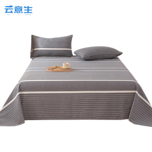 云意生 床单老粗冷灰 245*250cm 条