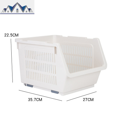 杂物置物框收纳筐零食收纳篮厨房浴室卫生间塑料整理框子储物篮子 三维工匠