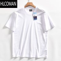 HLCOMAN尖峰大牛货!液氨皮马棉 男士夏季休闲7A压胶圆领纯色短袖T恤