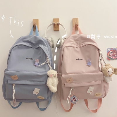 派尼美特书包女中学生初中生韩版高中生ins大容量双肩包女潮简约少女背包