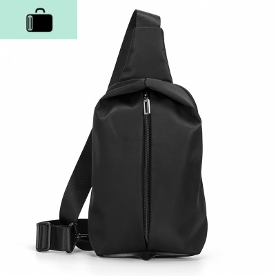 单肩包男潮牌斜挎包休闲斜肩小背包2019新款时尚日系斜跨男士胸包NEW LAKE 黑色