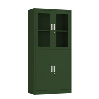 铭威盾绿色铁皮文件柜办公室档案柜资料柜财务凭证柜钢制办公柜子加厚等器