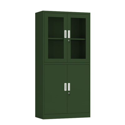 铭威盾绿色铁皮文件柜办公室档案柜资料柜财务凭证柜钢制办公柜子加厚等器