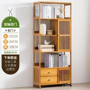 森美人书柜博古架隔断实木新中式禅意多宝阁简约现代小摆件展示柜客厅博物架