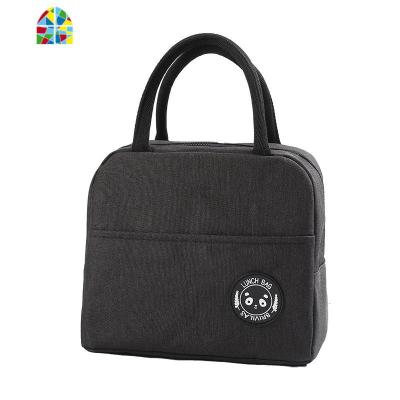 饭盒袋子手提袋上班保温袋铝箔加厚手提包带饭手拎便当包 FENGHOU 升级加厚款黑色