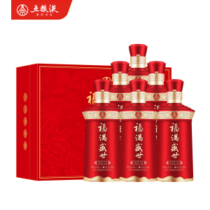 五粮液股份 福满盛世鸿运福52度500ml*2瓶*3盒 纯粮浓香型白酒