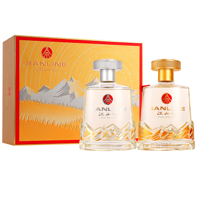 宜宾五粮液江山礼52度竹荪酒500ml*2瓶礼盒送礼商务