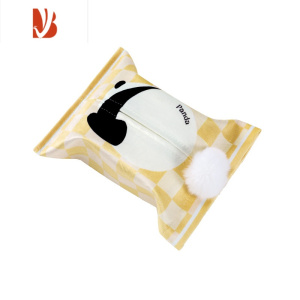 三维工匠予物集[熊猫花花]卡通纸巾套客厅车用纸巾收纳盒ins餐桌纸巾袋 A纸巾套