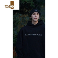 YANXU500g垫肩卫衣潮牌欧美高街hiphop正肩外套男潮感小众上衣