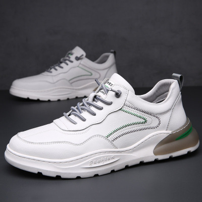 男鞋新款四季潮流运动休闲鞋子板鞋男士休闲小白皮鞋