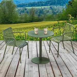 质凡户外桌椅休息区休闲椅子咖啡厅酒吧外摆商用铁艺露天桌子