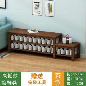 森美人楠竹子鞋架简易口储物换鞋凳子收纳多层竹制进鞋柜经济型家用
