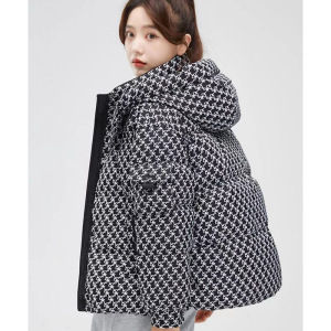 羽绒棉棉衣棉服女2024新款冬季加厚连帽时尚百搭保暖洋气显瘦短款