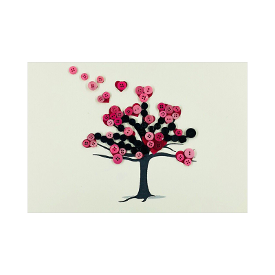 a3/a4节日纽扣粘贴画 幼儿园小学生扣子画 儿童diy手工制作材料包 玫