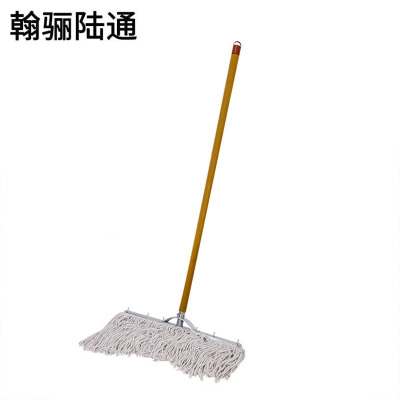 翰骊陆通 可拆卸镀锌铁件老式棉线拖把拖布 木杆38cm 把