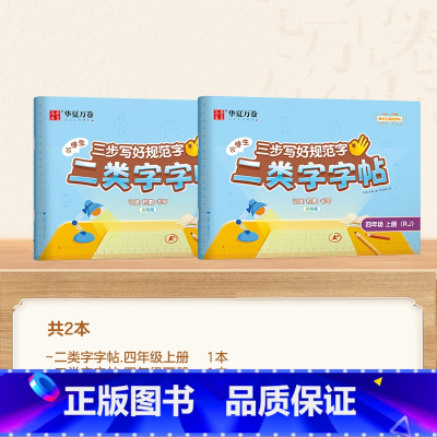 四年级上册+下册 [正版]二类字字帖三步写好规范字一二三四五年级人教版专项同步练字帖上下册笔顺引导规范书写描红本写好笔顺