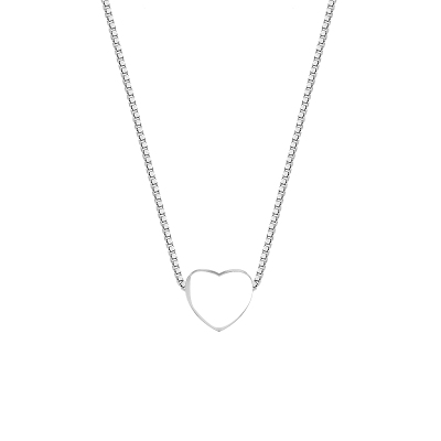 925纯银爱心项链女高级设计感轻奢小众锁骨链冷淡风夏送女朋友老婆情人节七夕生日礼物