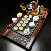 家柏饰(CORATED)茶具套装家用喝茶泡茶茶道全自动实木整套陶瓷功夫茶盘简约