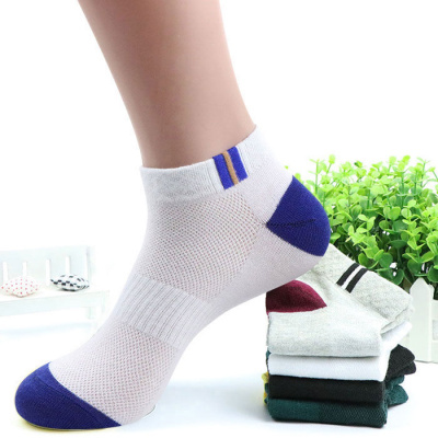 5双装袜子男士短款船袜春夏网眼透气运动休闲袜低帮薄款四季男袜威珺