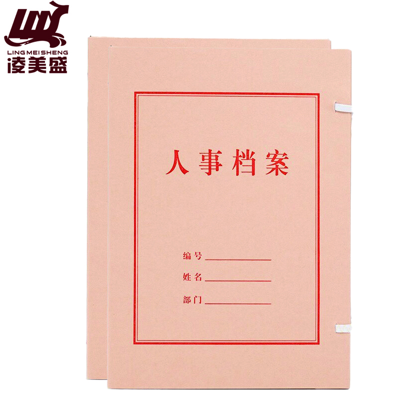 凌美盛 A4无酸纸 人事档案盒 45mm背宽RSDA33-1 可定制/个