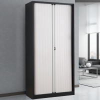 臻远ZY-WJGC-44卷门柜推拉文件柜 灰白套色1850高卷门柜