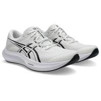 ASICS跑步鞋女缓震效果透气设计耐磨鞋底贴合脚型白色黑色配色