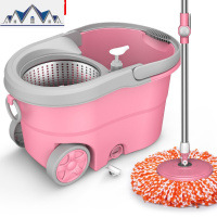 旋转拖把不锈钢家用免手洗双驱动自动甩干拖布桶拖地墩布干湿两用 三维工匠