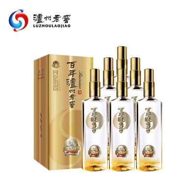 （正品保证假一赔十）百年泸州老窖窖龄60年52度500ml*6瓶整箱装浓香型白酒