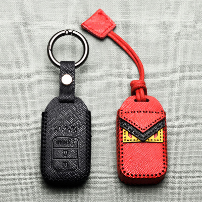 [补贴10%]小怪兽2019款本田十代雅阁CRV冠道思域XRV真皮车钥匙包套创意个性汽车钥匙包