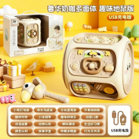 婴儿手拍鼓多面体益智玩具六面鼓宝宝6个月0一1岁3儿童早教拍拍鼓1663