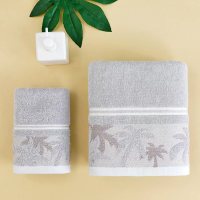 天山柔 70*150cm 500g 纯棉夏威夷风断档提花 浴巾 (计价单位:条) 灰