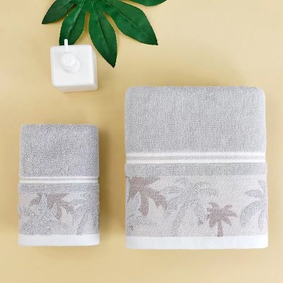 天山柔 70*150cm 500g 纯棉夏威夷风断档提花 浴巾 (计价单位:条) 灰
