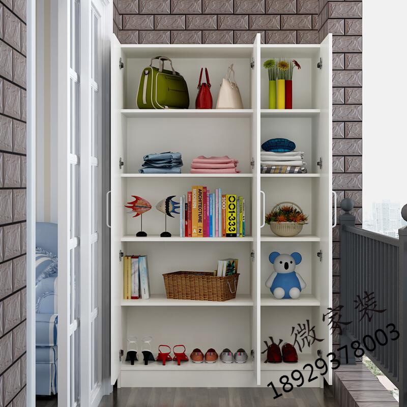 鞋柜阳台储存柜定做阳台储物柜实木衣柜现代简约带杂物柜大容量储物柜