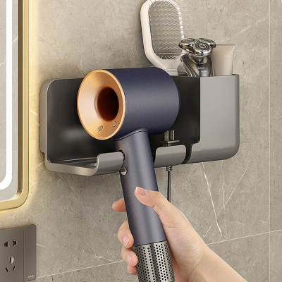 [补贴10%]电吹风机置物架免打孔浴室卫生间家用吹风筒支架壁挂放置收纳架子