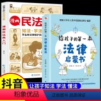 [正版]全2册漫画民法典入门+法律启蒙书 小学生三年级四五六年级法律启蒙漫画版书籍儿童心理学青少年法律常识普及家庭