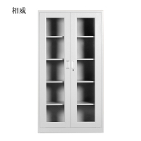相威钢制档案柜财务凭证柜带锁储物柜铁皮柜书柜通玻对开门文件柜