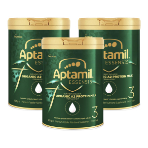 预售澳洲发/3罐装-爱他美(aptamil)绿色奇迹有机A2蛋白配方奶粉3段900g/罐进口婴幼儿三段奶粉12个月以上