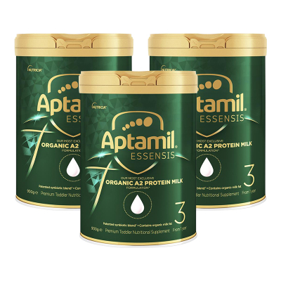 澳洲发/3罐装-爱他美(aptamil)绿色奇迹有机A2蛋白配方奶粉3段900g/罐装 进口婴幼儿三段奶粉 12个月以上