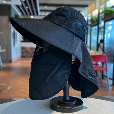 帽子男士防晒帽钓鱼防风渔夫帽男户外大檐遮阳帽男夏季盆帽大头围