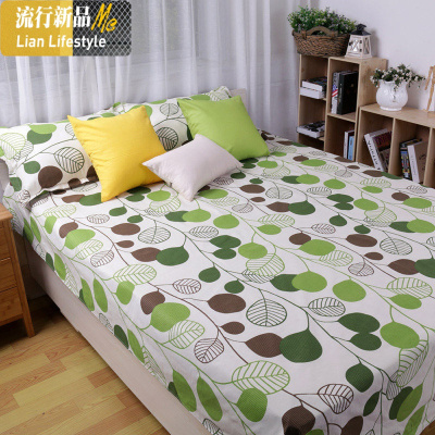 老粗布床单三件套棉帆布单双人床单1.5/1.8米枕套加厚 三维工匠