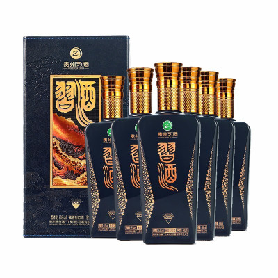 贵州茅台集团習酒(XILIQUOR)蓝钻53度酱香型白酒500ml*6整箱装（箱内含三个礼品袋）
