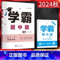 数学 八年级上 [正版]2024秋学霸题中题八年级数学上册 人教版RJ 学霸八上初二8年级数学上同步辅导资料练习册章节期