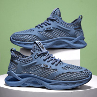 四季可穿舒适男款透气休闲百搭系带时尚潮流运动风厚底纯色男鞋