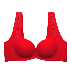 浪莎前扣内衣女士文胸无钢圈聚拢小胸显大收副乳调整型性感防下垂胸罩